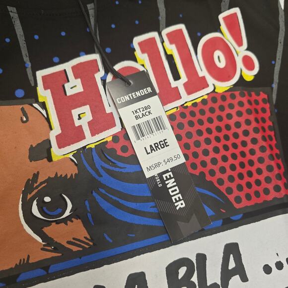 Contender Pop Art Comic Tee – “Hello! Wow!” Graphic (L) - Picture 4 of 4